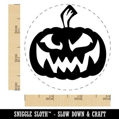 Sinister Halloween Jack-o'-lantern Pumpkin Self-Inking Rubber Stamp for Stamping Crafting Planners