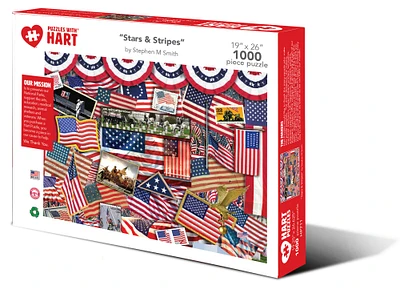 Hart 19"x26" 1000 pc Premium Jigsaw Puzzle - Stars & Stripes by Steve Smith