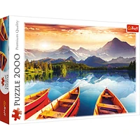 2000 piece Jigsaw Puzzles - Crystal lake, Idyllic Landscape, Mountains and Lake, Adult Puzzles, Trefl 27096