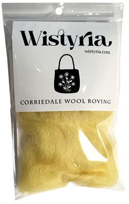 Wistyria Editions Wool Roving 14" -Lemon