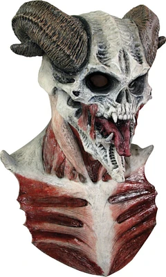 The Costume Center White and Red Devil Skull Halloween Unisex Adult Mask Costume Accessory