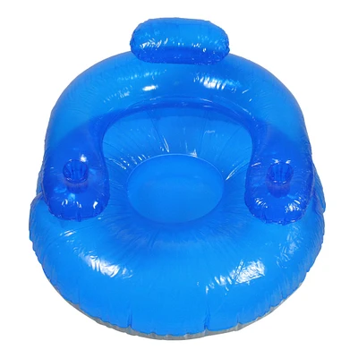 Swim Central 43" Inflatable Transparent Blue Swimming Pool Bubble Chair