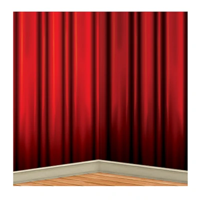 Party Central Set of 6 Red Hollywood Awards Night Curtain Backdrops 4' x 30'
