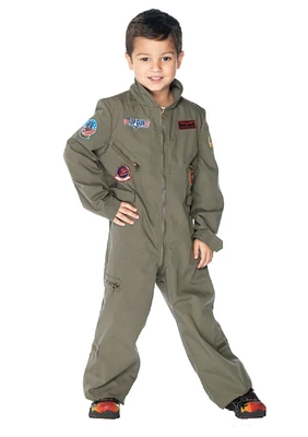 The Costume Center Green Top Gun Flight Boy Child Halloween Suit - Small