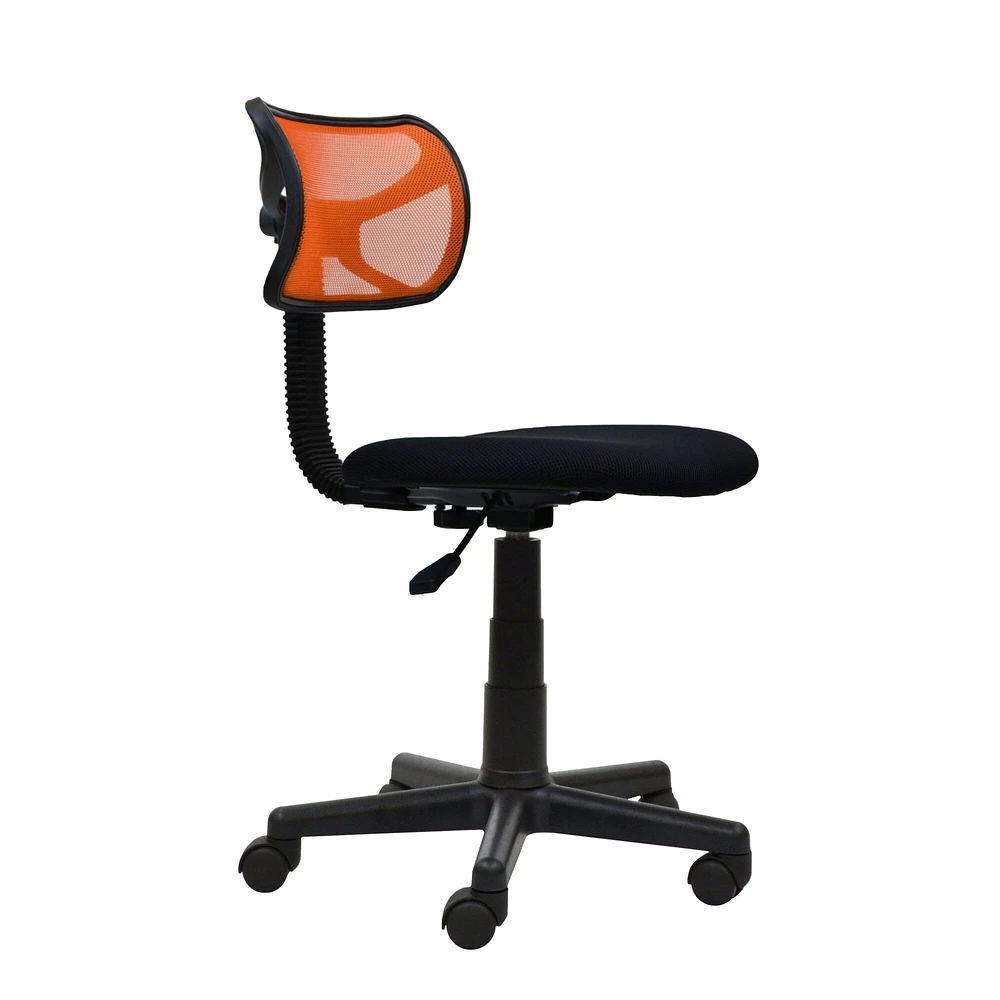 Techni Office Solutions 28" Orange and Black Contemporary Student Mesh Task Office Chair