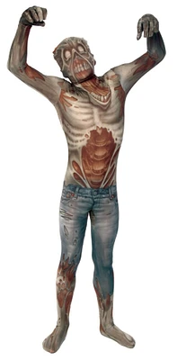 The Costume Center 71.5" Brown and Gray Adult Men Halloween Morph Zombie - Large