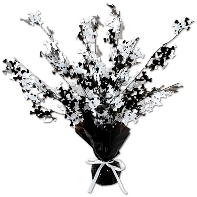 Party Central Club Pack of 12 Black Skull and Crossbones Centerpieces 15''