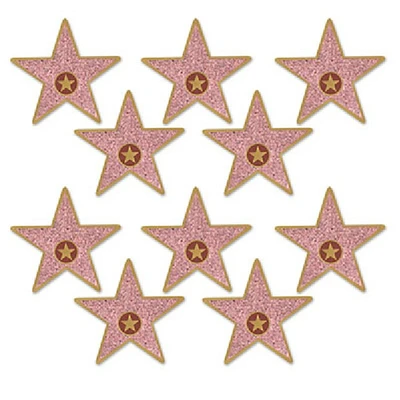 Party Central 240-Piece Pink and Red Walk of Fame Inspired Mini Star Cutouts Party Decors 5"