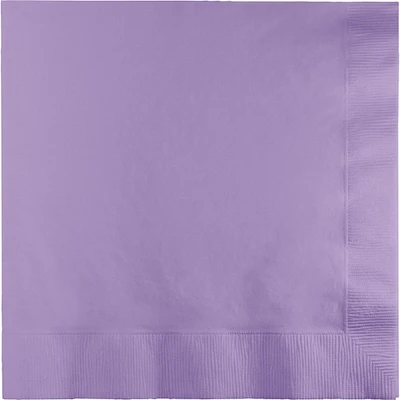 Party Central Club Pack of 600 Premium 2-Ply Luscious Lavender Disposable Luncheon Napkins 6.25"