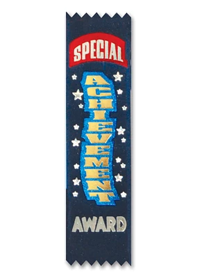 Beistle Pack of 30 Blue "Special Achievement Award" School and Sports Prize Ribbons 6.25"