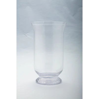 CC Home Furnishings 12" Cylindrical Hurricane Handblown Glass Candle Holder