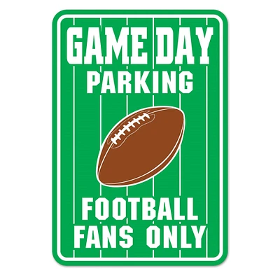 Party Central Club Pack of 24 Green and Brown Football 'Game Day Parking' Wall Signs 17.5"