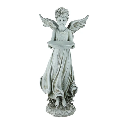 Roman 17.75" Joseph’s Studio Inspirational Angel Decorative Outdoor Bird Feeder Garden Statue