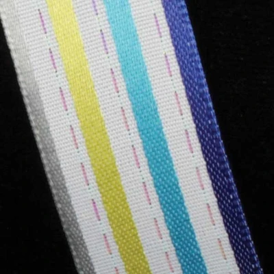 The Ribbon People Blue and Gray Thin Striped Wired Craft Ribbon 0.75" x 54 Yards