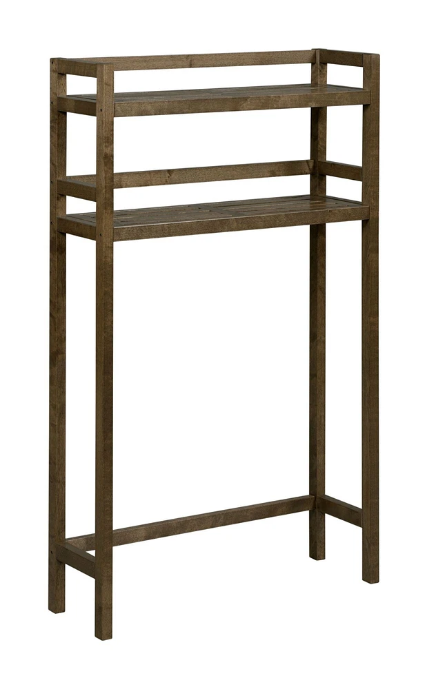 Contemporary Home Living 48" Antique Chestnut Brown 2-Tier Bathroom Space Saver Shelf