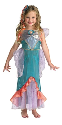 The Costume Center Teal Blue and Purple Little Mermaid Ariel Deluxe Toddler Girls Halloween Costume