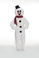 The Costume Center 5 Piece Snowman Suit and Mascot Head with Hat – Adult Size Medium