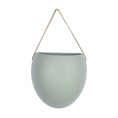 Contemporary Home Living 11" Green Boho Ceramic Hanging Planter