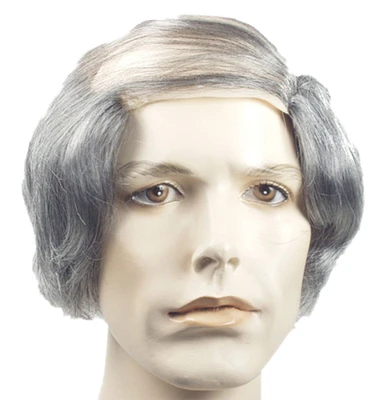 The Costume Center White and Black Bald Comb Over Halloween Wig Costume Accessory - One Size