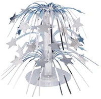 Party Central Pack of 6 Mini Silver Stars Cascading Centerpiece Party Decorations 8.5"