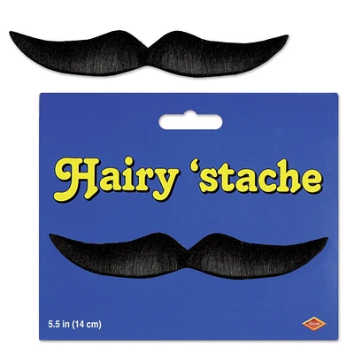 Beistle Pack of 12 Hairy Mustache Costume Accessories 5.5