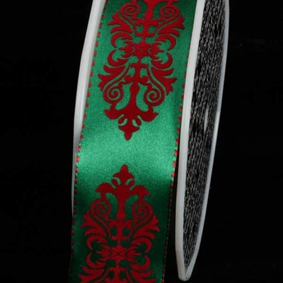 The Ribbon People Green and Red Royal Wired Craft Ribbon 1.5" x 27 Yards