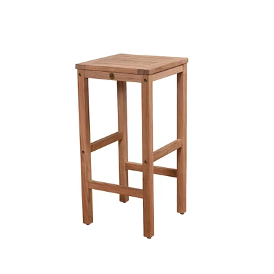 Outdoor Living and Style Amazonia Teak Coventry Patio Backless Stool