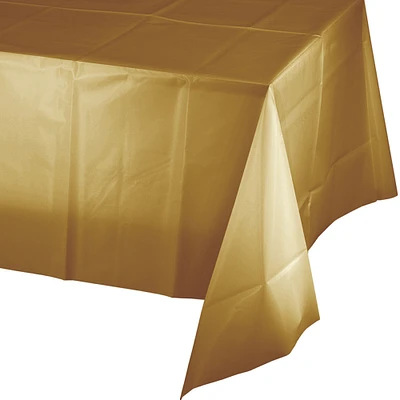 Party Central Pack of 12 Gold Banquet Decorative Party Table Covers 108”