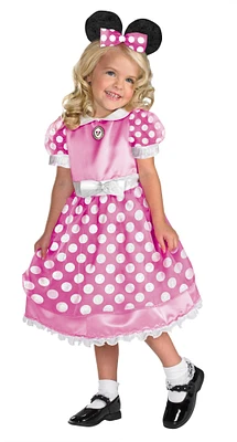 The Costume Center Pink and White Clubhouse Minne Mouse Polka Dotted Girls Toddler Costume