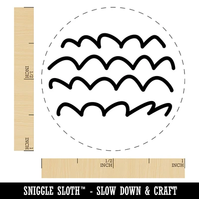 Waves Ocean Squiggles Self-Inking Rubber Stamp for Stamping Crafting Planners