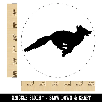 Fox Running Solid Self-Inking Rubber Stamp for Stamping Crafting Planners