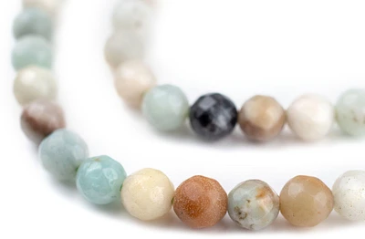 TheBeadChest Faceted Round Amazonite Beads (8mm)