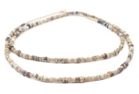 TheBeadChest White Ancient Djenne Nila Glass Beads 4mm Mali African Seed 29 Inch Strand Handmade