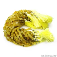 Lemon Topaz Rough Nugget Chunks, Natural Gemstone Beads, Drilled Raw Strands, 7x5mm (Approx), 8 inch, GemMartUSA (DRLT-70052)