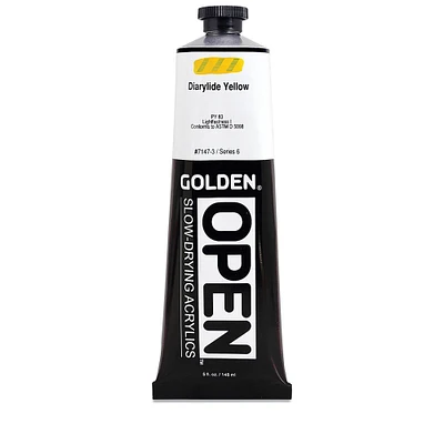 Golden Open Acrylics - Diarylide Yellow, 5 oz Tube