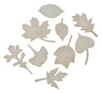 Sax Leaf Prints, Assorted Sizes, Brown, Set of 10
