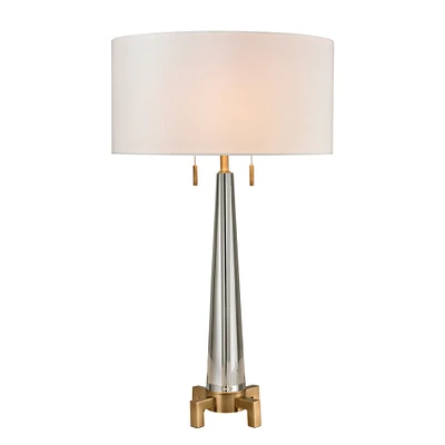 Elk Signature Bedford 30 High 2-Light Table Lamp - Aged Brass
