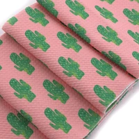 Coral Watercolor Cactus Bullet Fabric 6" Strip