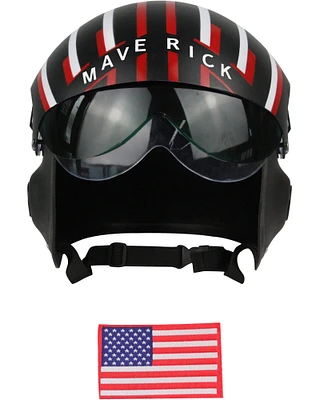 Adult's Air Force Combat Pilot Black Maverick Helmet Costume Accessory