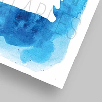 Watermark Watercolor Blue Background Conc by Jetty Home  Poster Art Print - Americanflat