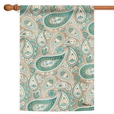 Blue Paisley Decorative Paisley Flag