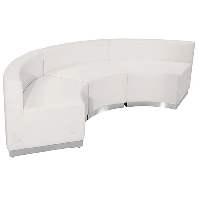 Emma and Oliver Faux Leather Modular Reception Seating Configuration