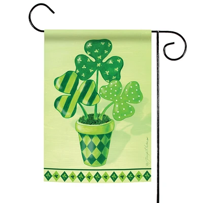 Pot O' Shamrocks Decorative St Patricks Day Flag