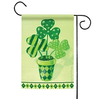 Pot O' Shamrocks Decorative St Patricks Day Flag