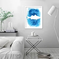 Watercolor Blue Sea Bass by Jetty Home Frame  - Americanflat