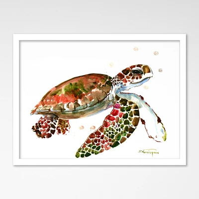 Sea Turtle  by Suren Nersisyan  Framed Print - Americanflat
