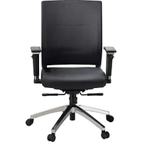 Lorell Executive Swivel Chair,28-1/2"x28-1/4"x43-1/2",Black Leather