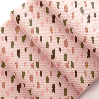 Blush Pink Brush Strokes Bullet Fabric