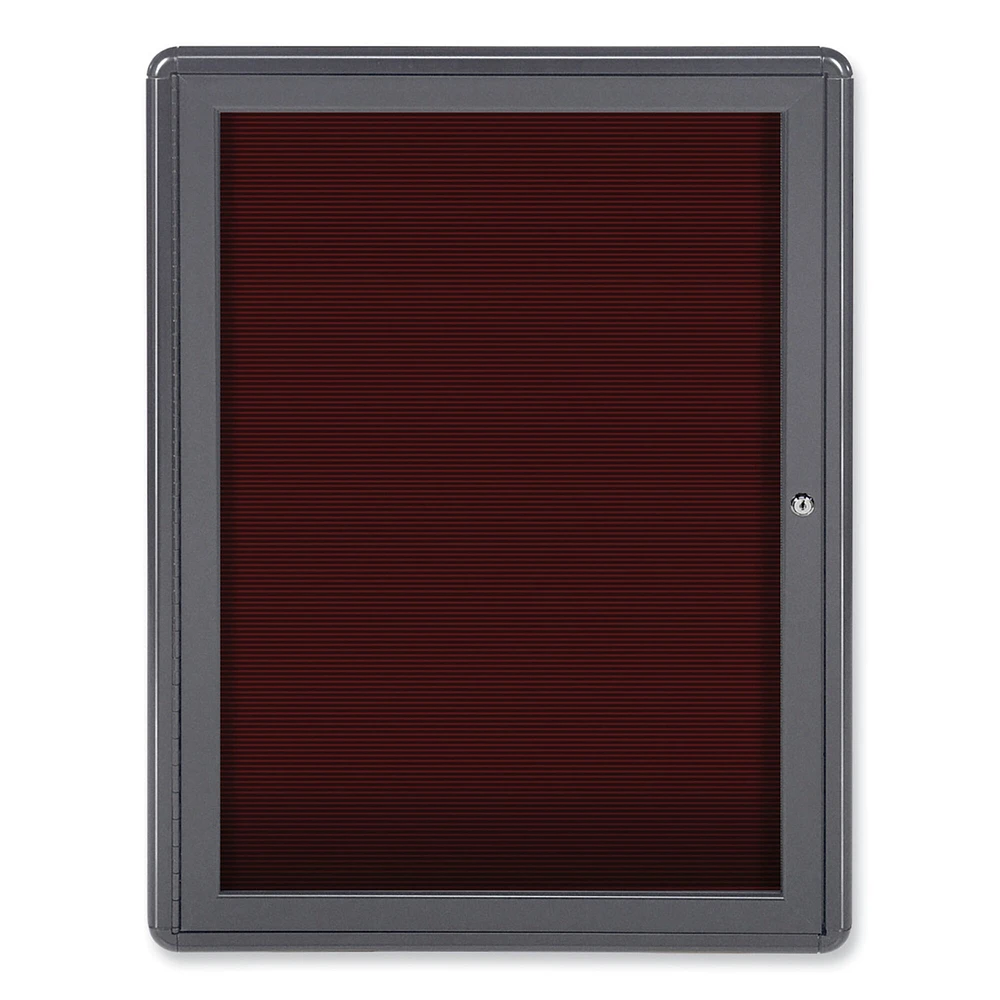 Ghent MFG Enclosed Letterboard, 24.13 x 33.75, Gray Powder-Coated Aluminum Frame