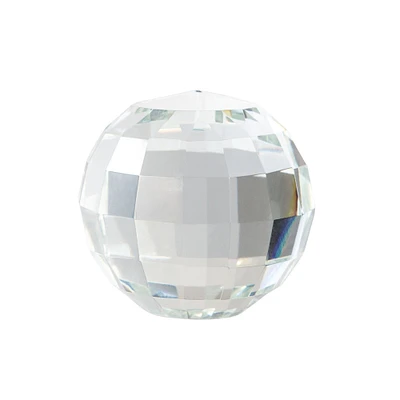 Kingston Living 3" Glass Crystal Spherical Orb Tabletop Decor